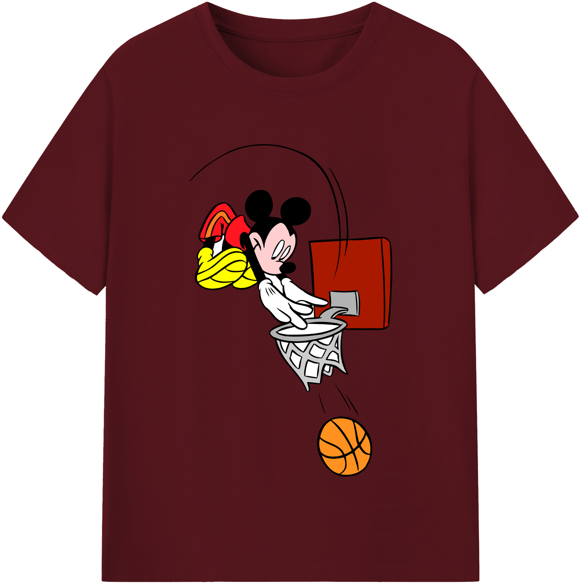 （画像用） ミッキーマウス Mickey Mouse 綿100％半袖Tシャツ（フロントプリント）